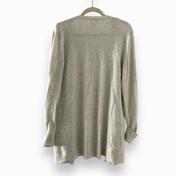 FatFace Oatmeal Knit Open Front Long Cardigan Women's Size 12 Edge To Edge Comfy - Picture 2 of 15